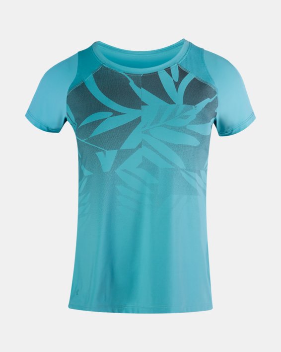 Women's UA Iso-Chill Run Short Sleeve in Blue image number 6